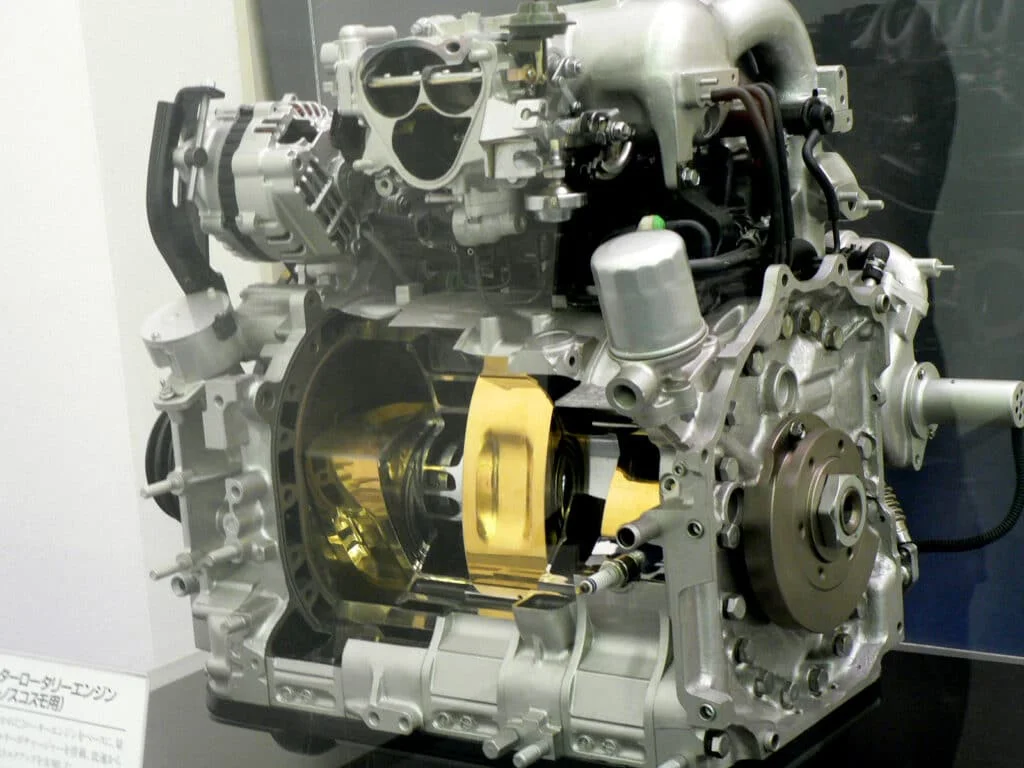20B-REW engine in a showcase