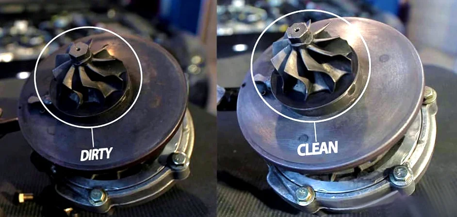 Clean vs dirty turbo comparison