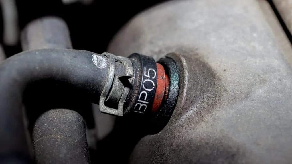 PCV valve connected to engine
