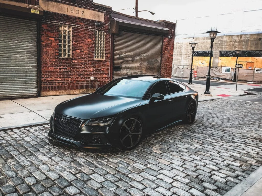All-black wrapped Audi 