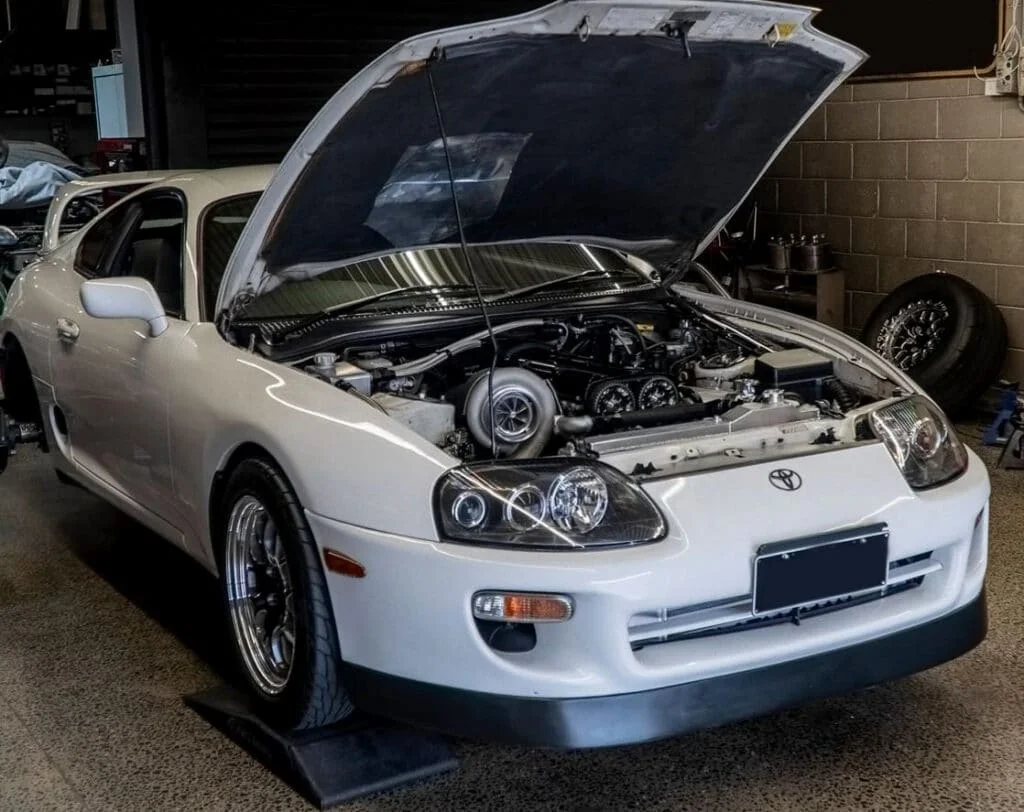 Toyota Supra on a crank dyno