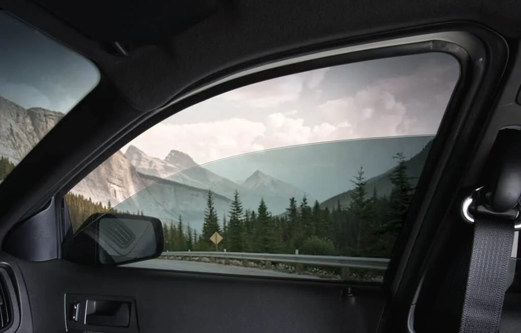 Interior window tint view