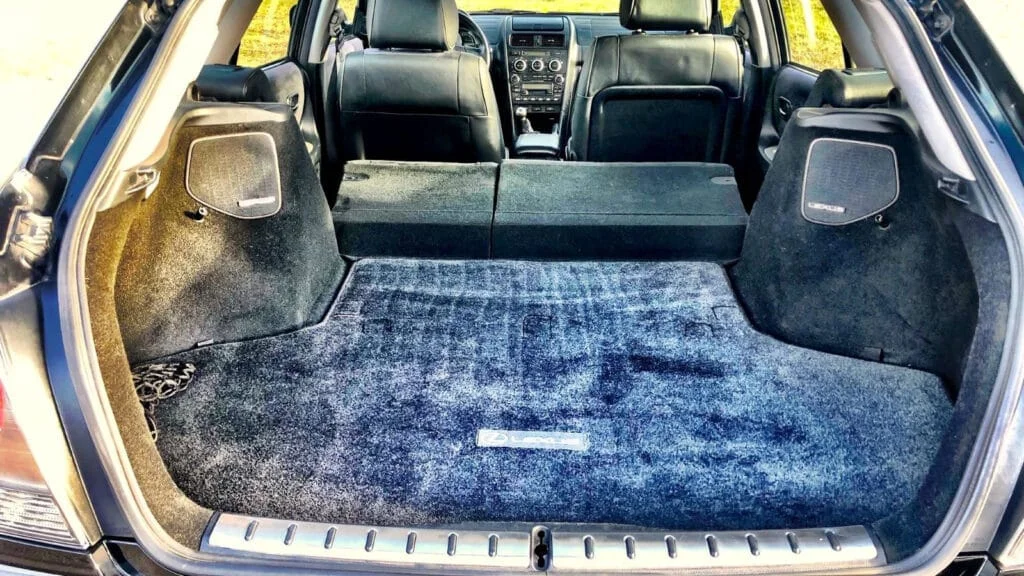IS300 SportCross wagon boot space with collapsed passenger seats 