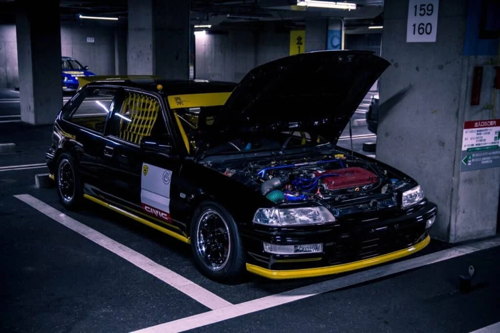 Black and yellow EF9 Civic