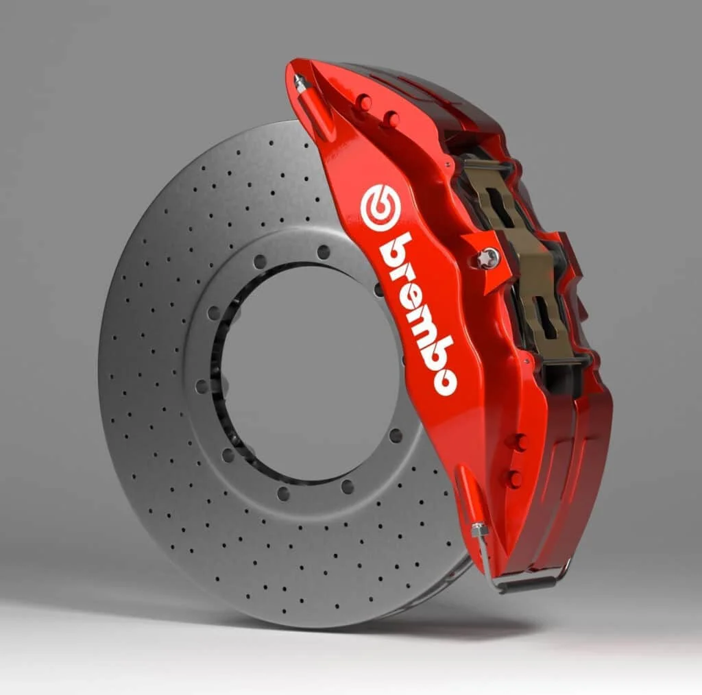 3D model of Brembo fixed caliper brake