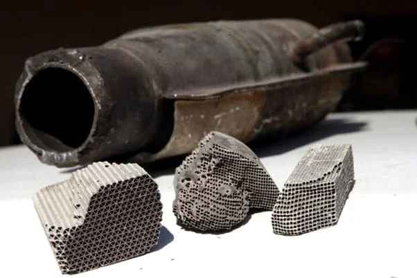 Catalytic converter after gutting