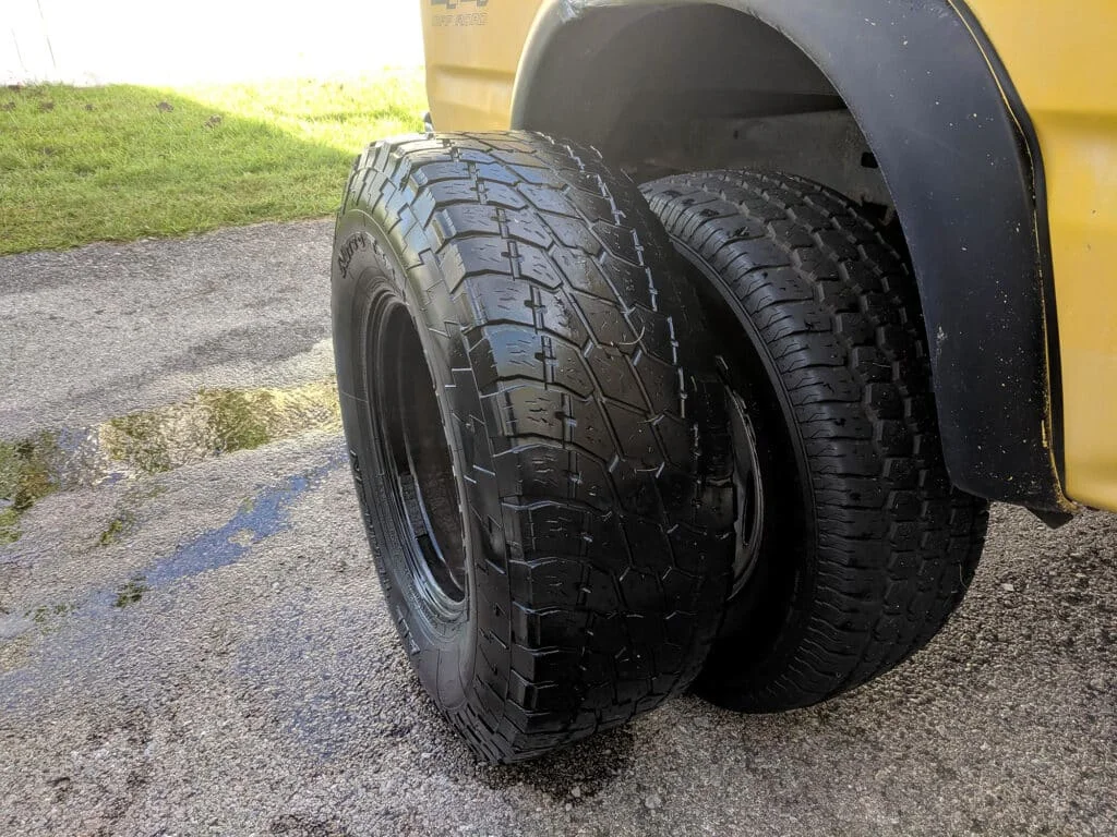 Toyota Tacoma OEM vs aftermarket tire size comparison