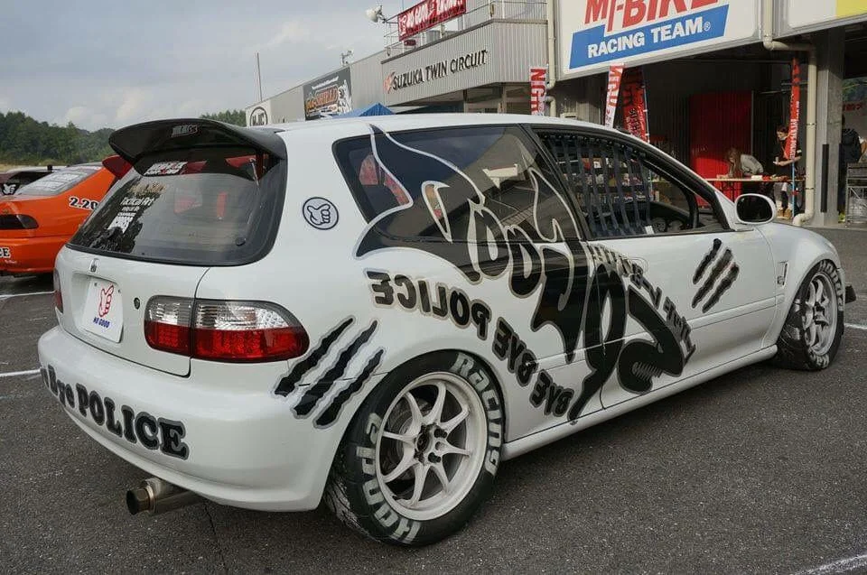 No Good Racing Team Honda Civic with decals
