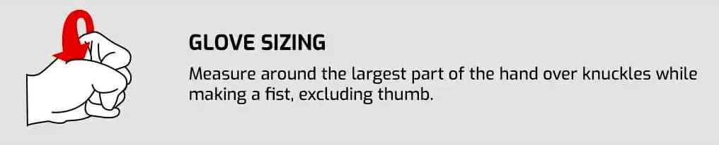 Instructions for measuring hand size