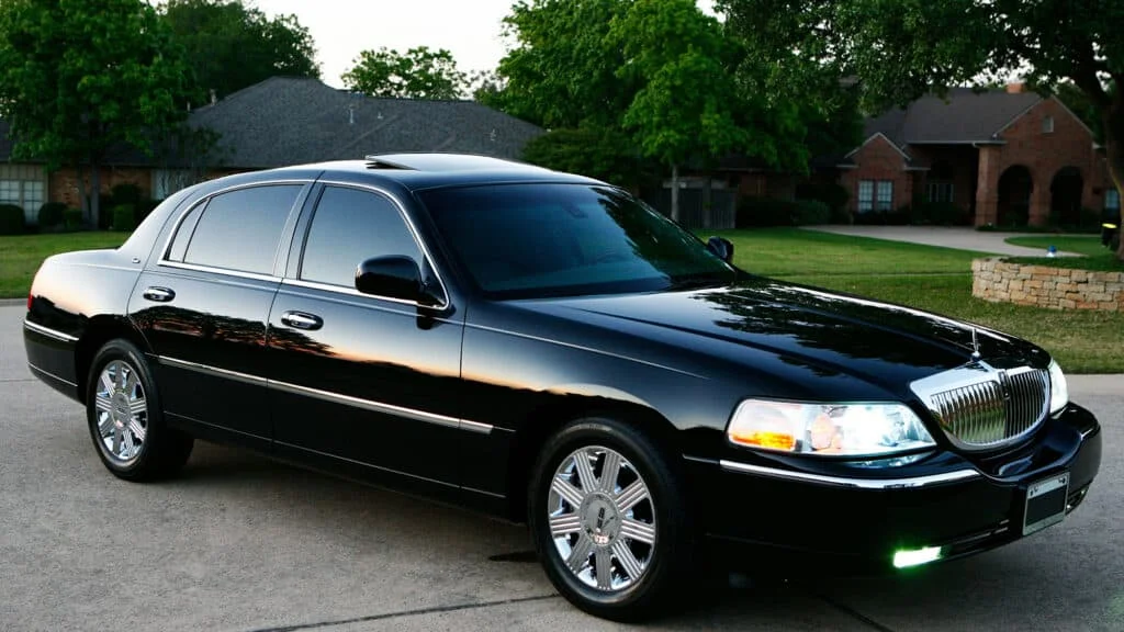 Clean black Lincoln Town Car