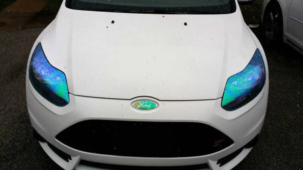 Oil slick colored headlights