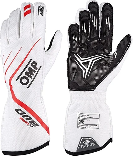 White OMP One Evo X gloves