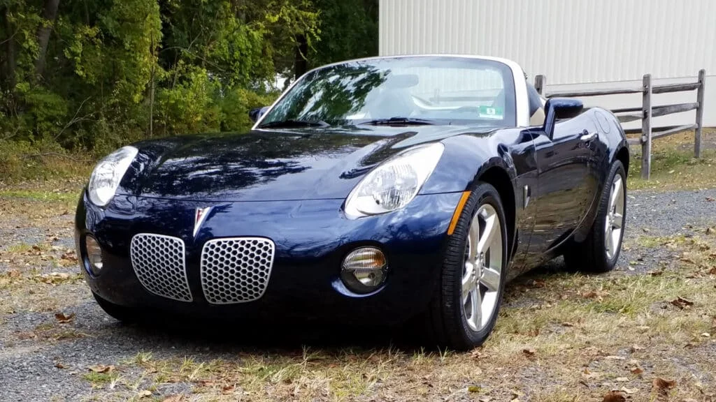Midnight blue Pontiac Solstice