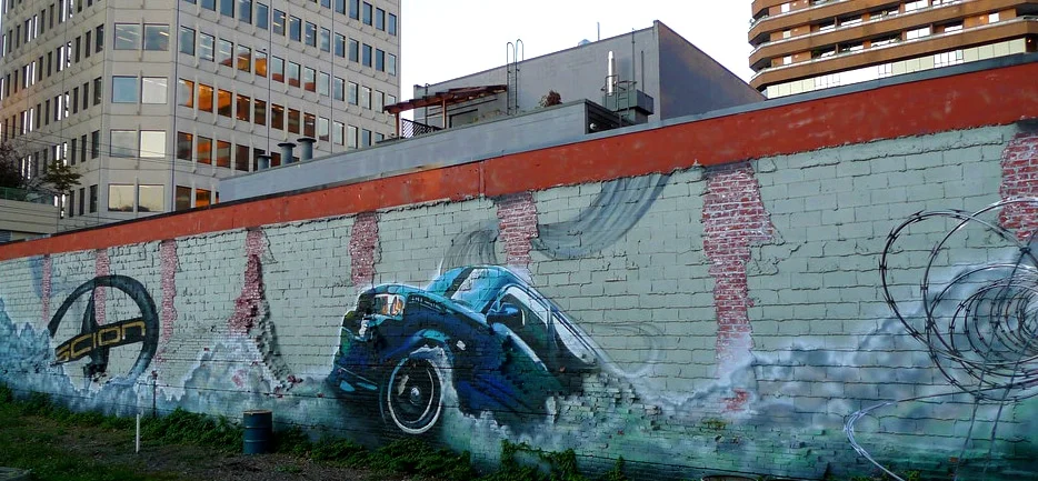 A Scion xB mural