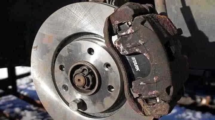 Seized floating caliper