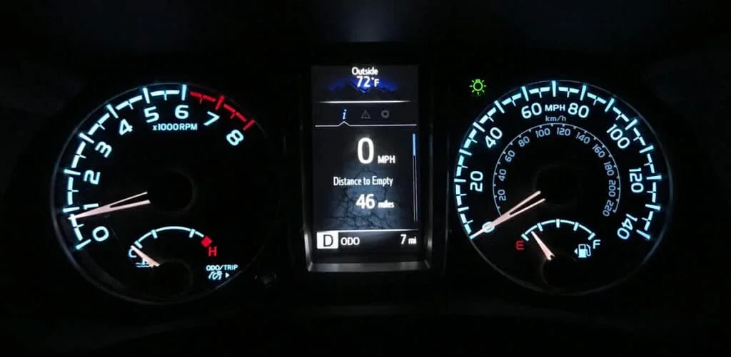Tacoma instrument cluster