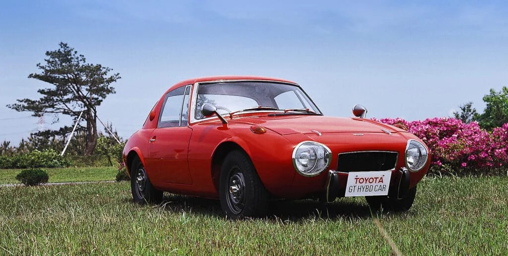 Vintage red Toyota Sports 800