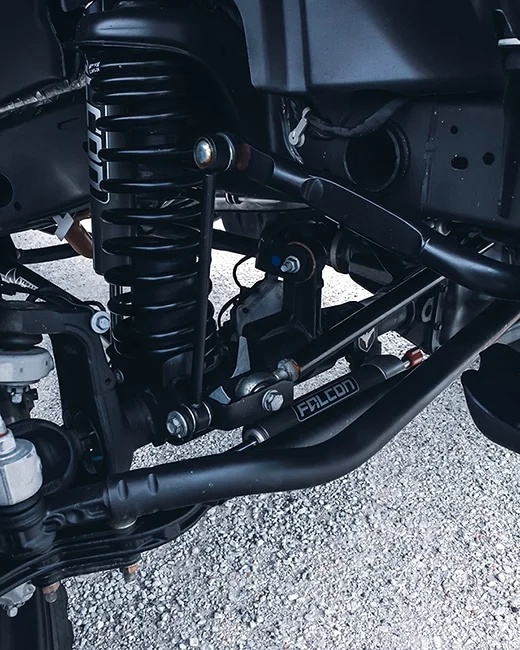Aftermarket control arms and lift kit for off-road use