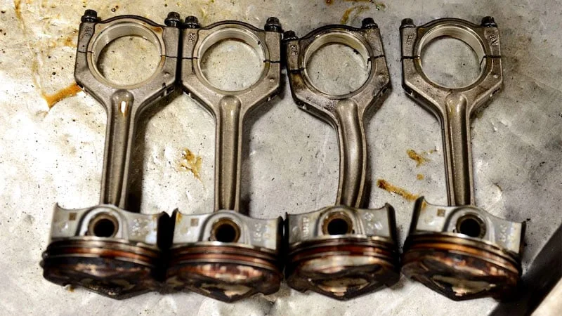 Bent pistons