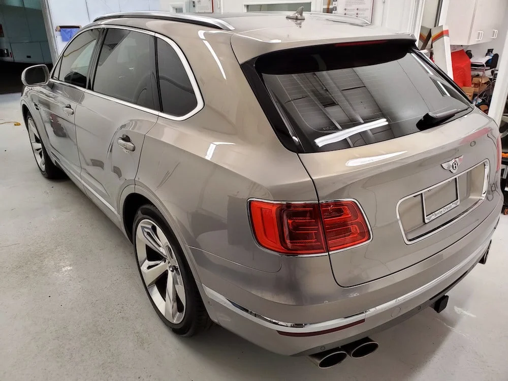 Bentley Bentayga with tinted windows