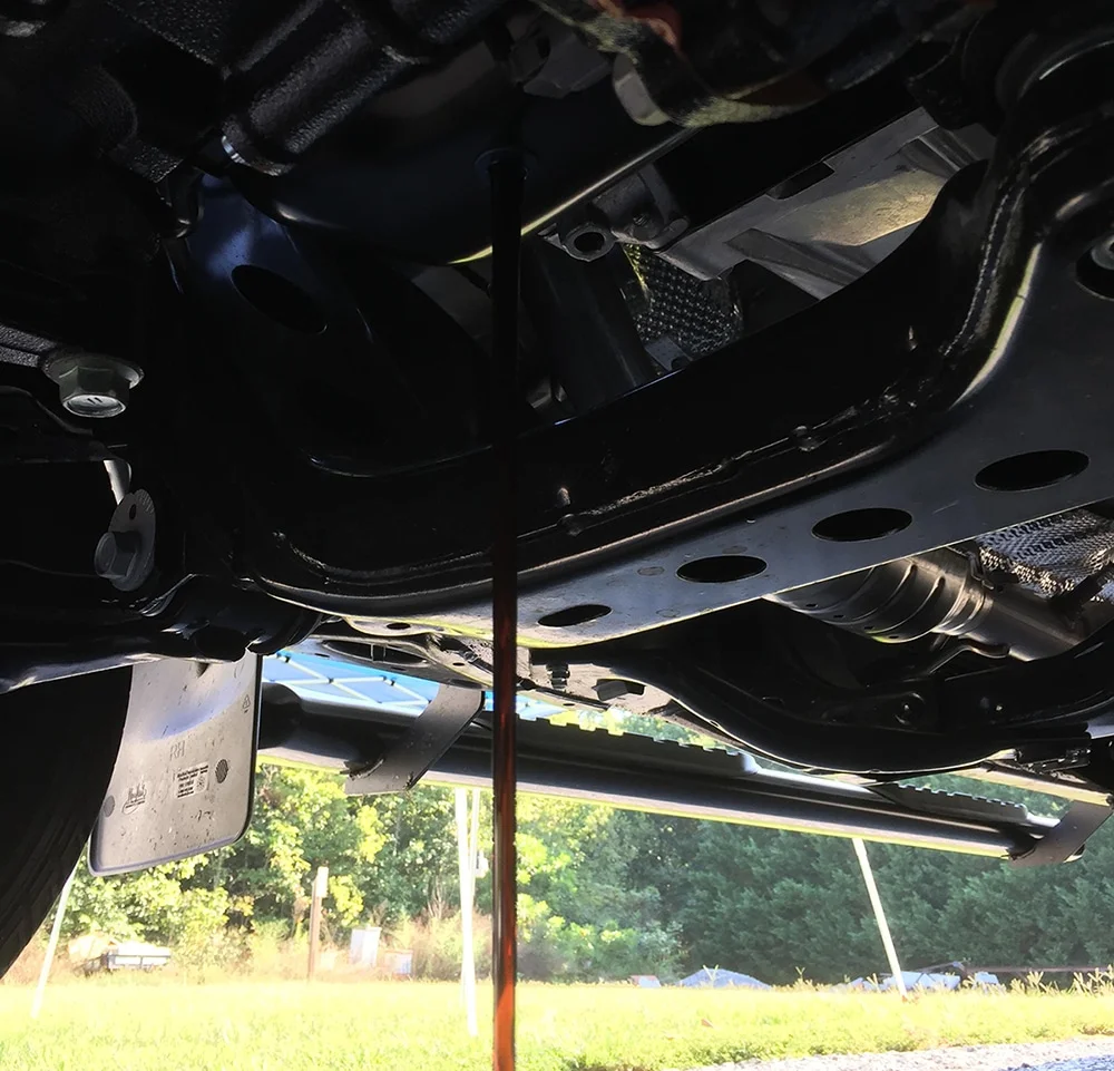 Draining oil from a Tacoma