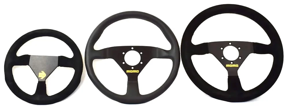 Steering wheel diameter comparison