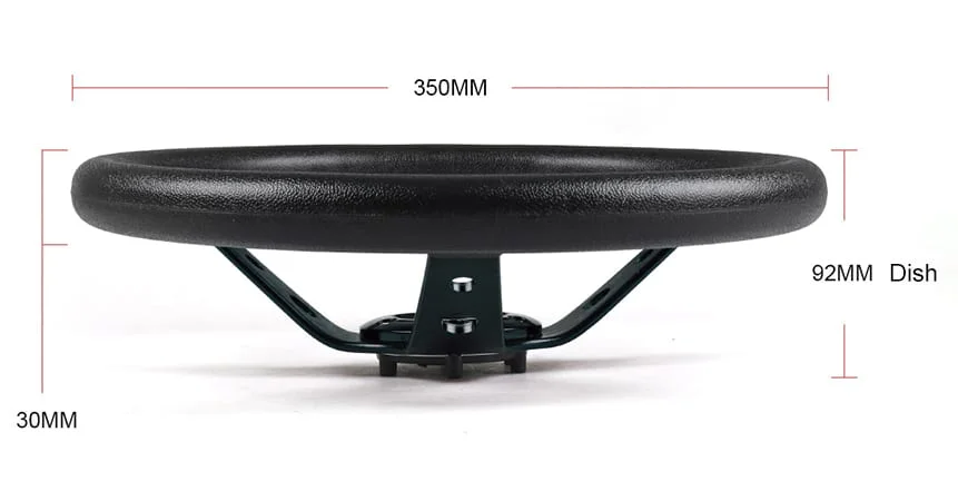 Aftermarket steering wheel dish measurement