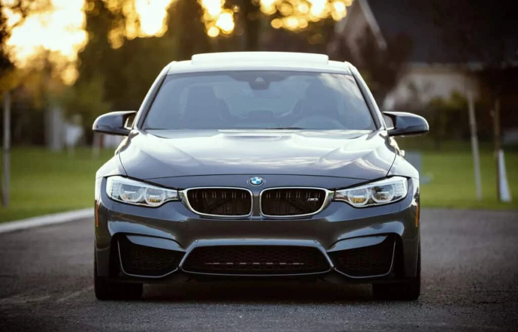 BMW sedan with tinted windows in Massachusetts