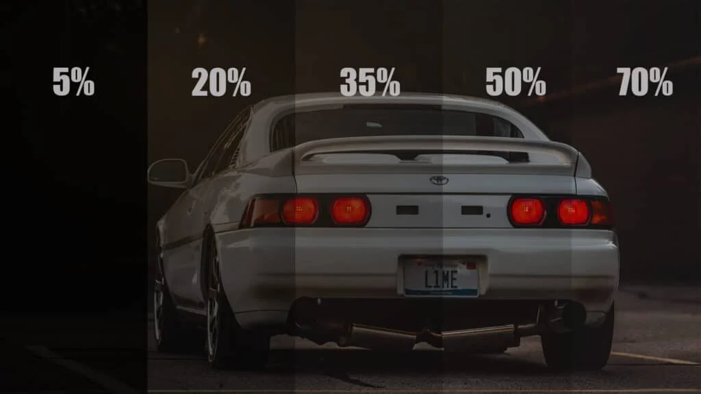 Window tint VLT levels explained in Maine.