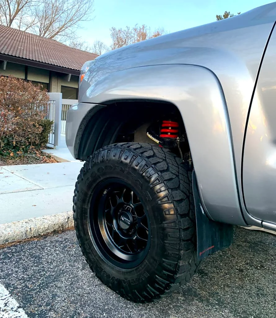 KMC Terra wheels on a lifted Tacoma