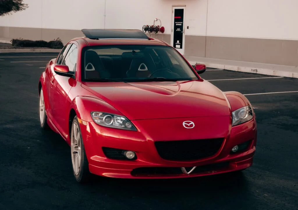 Stock red Mazda RX8