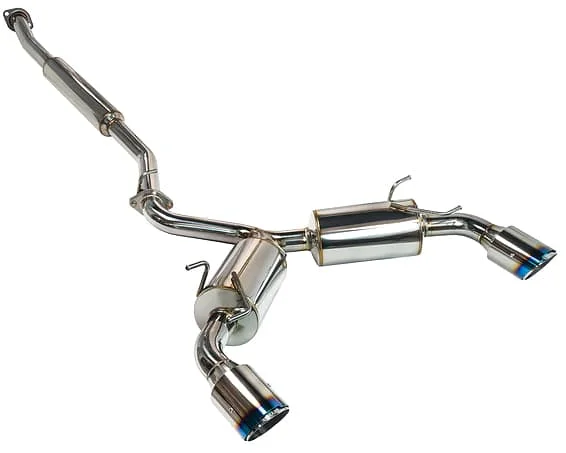 Catback exhaust with burnt tips