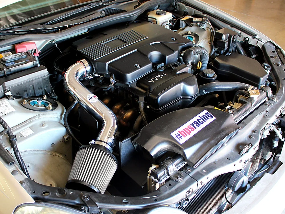 Cold air intake installed in a Lexus IS300