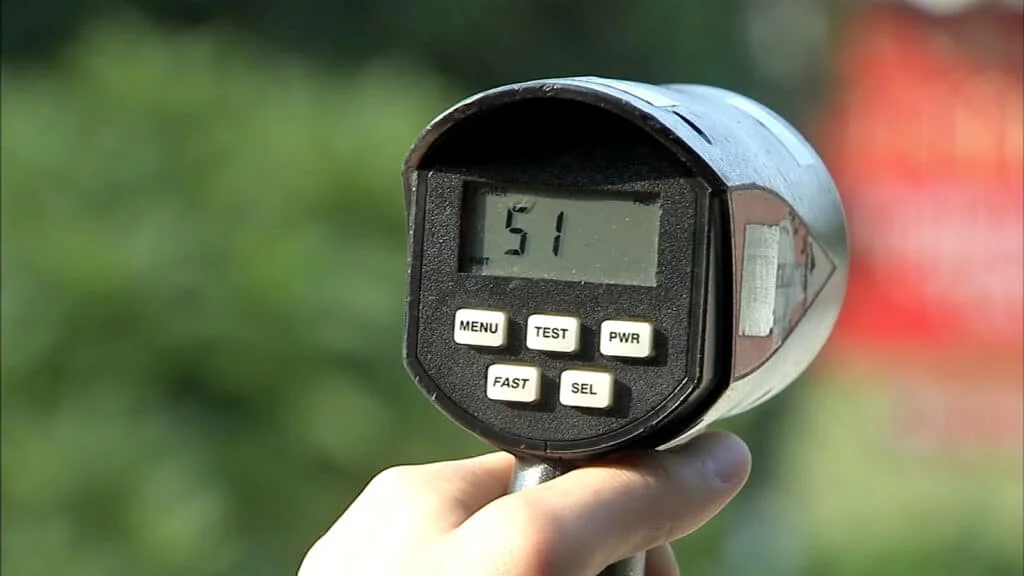 Checking vehicle speed with a handheld radar detector
