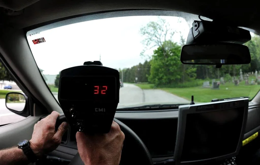 Handheld police radar guyn
