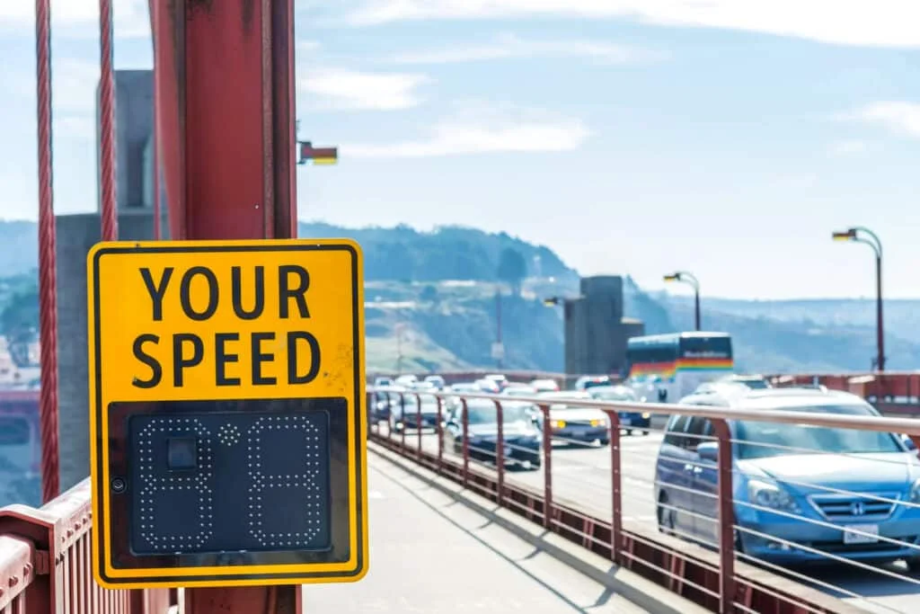 Speed indicator sign in Delaware