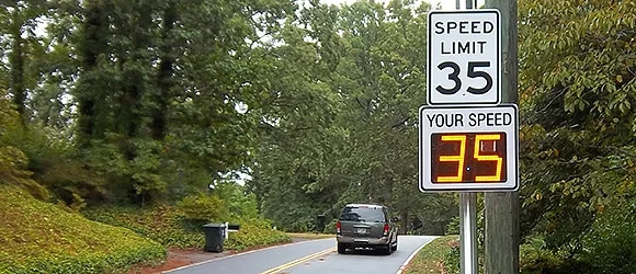 Speed limit signpost in Nebraska