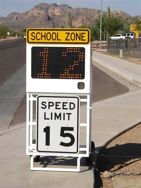 School zone speed limit warning