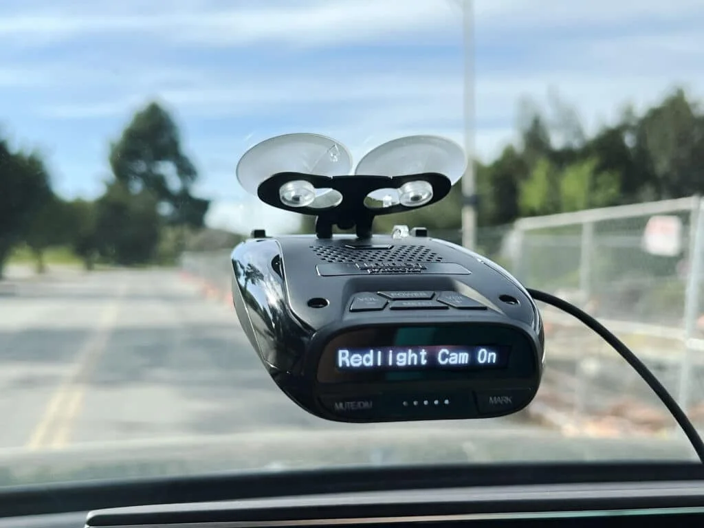 Radar detector switched on