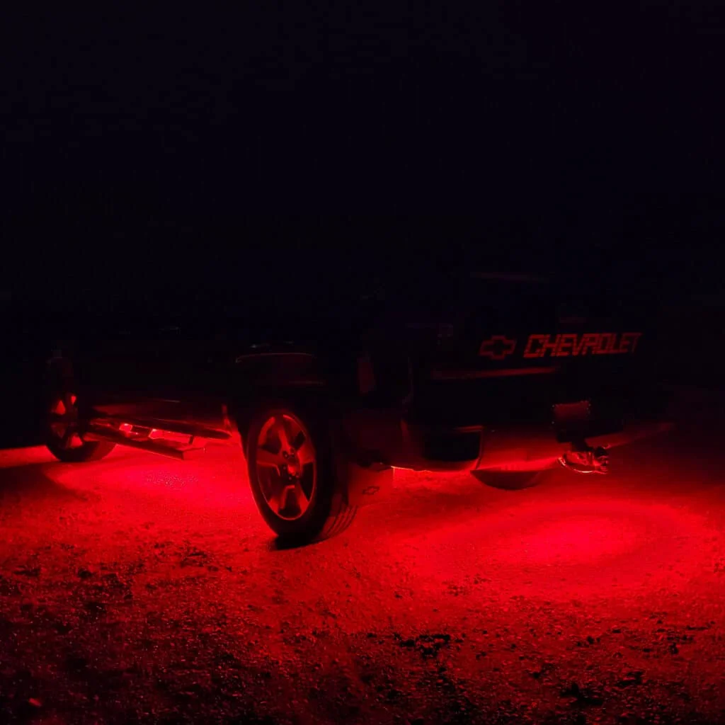 Silverado with red underglow