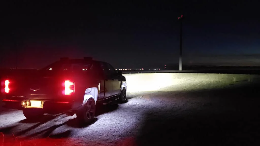 White underglow on a truck