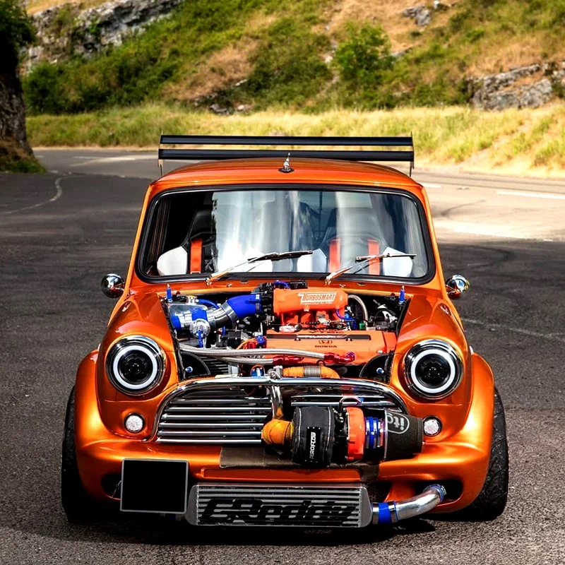 B16 engine installed in a Mini Cooper