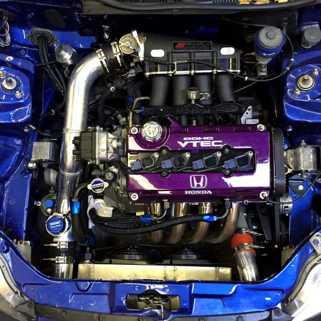 Tuned Honda B-series engine