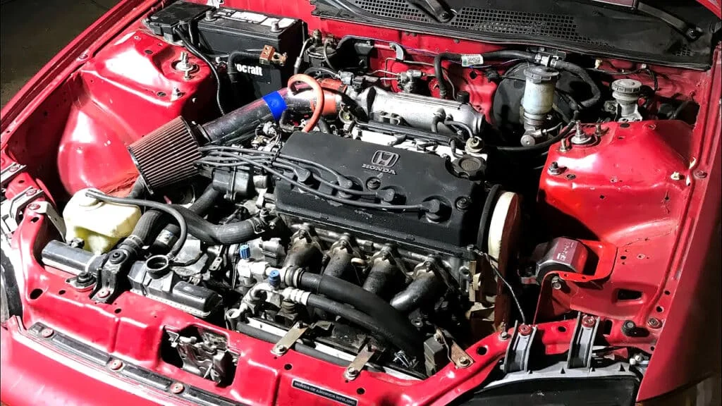 Stock D16Z6 engine with cold air intake