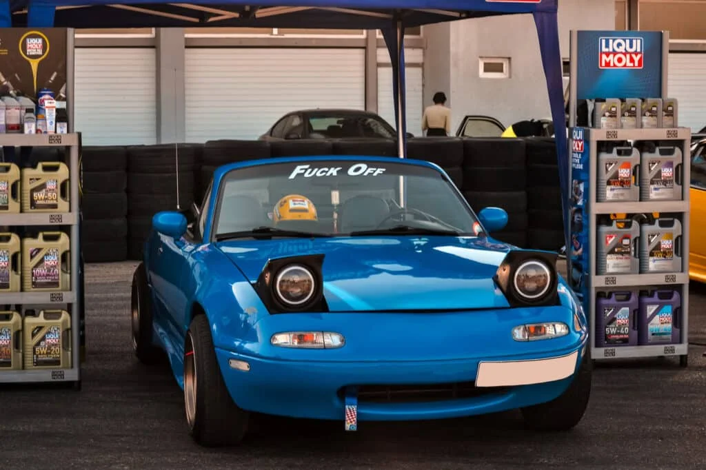 Blue NA Miata roadster