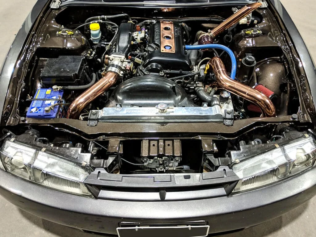 Tuned SR20DET engine in a Nissan Silvia