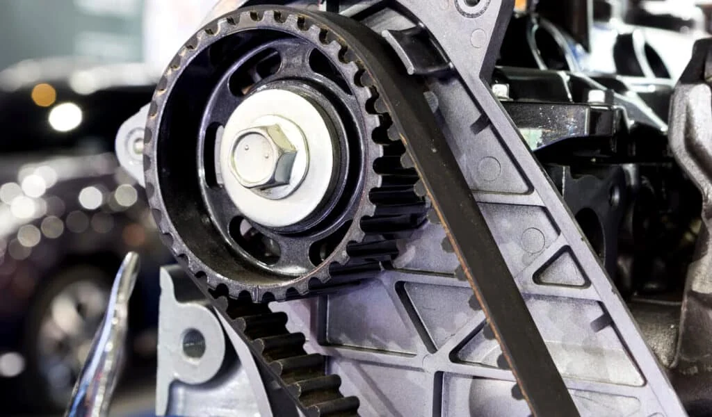 Timing belt under tension