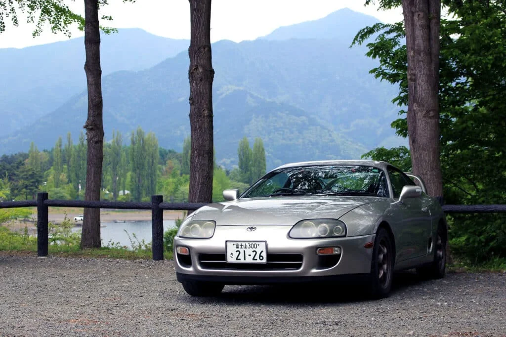 Silver Toyota Supra A80