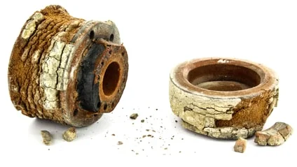 Worn out rubber bushings