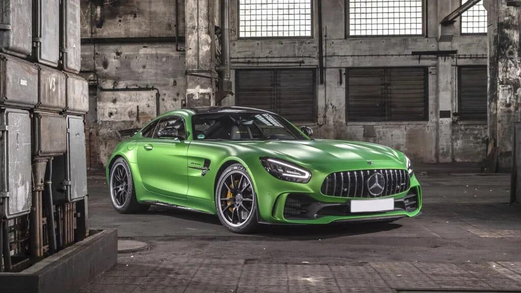 Matte green Mercedes-Benz AMG GTR